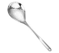 VICASKY Silver Stainless Steel Slotted Spoon with Wear-Resistant and Strong Design, for Straining Fried Food and Dumplings in The Kitchen