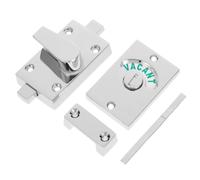 VICASKY Silver Zinc Alloy Bathroom Door Lock with Privacy Indicator and Easy Cleaning Features for Residential Use and Home Bathrooms, Toilet Partition Hardware with Vacant and Occupied
