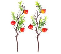 VICASKY Simulated Pomegranate Berry Stems Artificial Fruit Home Decor Photo Props Party Decoration Berries Artificial Crafts for Holiday and Spring Displays