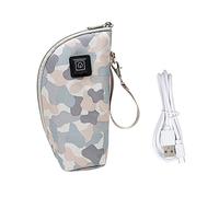 VICASKY Sleeve with Warm Baby Bottle Warmer for Outdoor Use USB Lightweight Portable Pu Insulated Cover 3 Heating Modes for Keeping on The Random Color Milk Go