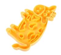 VICASKY Slow Feeding Dog Bowl Yellow Anti-gulping Slow Feeder Pet Food Dish Cow-shaped Design for Healthy Eating Training and Interactive Mealtime