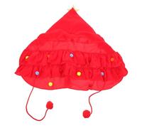 VICASKY Small Breed Dog Clothes Christmas Elf Costume with Cape Star Pompoms Cozy Holiday Cloak for Puppies and Cats Versatile Fit for Chihuahua and Kitten Festive Dress-up