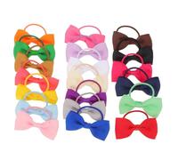 VICASKY Small Dog Hair Bows Cute Puppy Bowknot Accessories 30pcs with Elastic Bands Random Color for Grooming Long Hair Small Breeds like Poodle Yorkshire Terrier