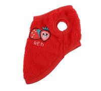 VICASKY Small Pet Rabbit Winter Clothes Warm Flannel Vest Strawberry Xxxs for Dwarf and Lop-eared Rabbits Washable Cozy Costume and Guinea Pigs