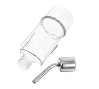 VICASKY Small Pet Water Bottle Glass Portable Hanging Dispenser for Puppies Cats Rabbits Lightweight Travel-friendly Cage Water Feeder for Hamsters and Small Breeds