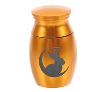 VICASKY Small Rabbit Cremation Urn for Ashes Compact Keepsake Memorial with Secure Lid Pet Ashes Container for Dogs Cats and Small Pets Elegant Finish for Discreet Home Display