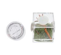 VICASKY Snail Enclosure Acrylic and Wood Jumping Spider Box with Lamp Breeding and Habitat Case for Small Pets and Insects Suitable as Spider Carrier