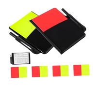VICASKY Soccer Referee Wallet with Glossy PVC Red Yellow Cards Pen and Score Sheets Football Officials Kit for Quick Match Management and Clear Penalty Signaling in Competitive Games