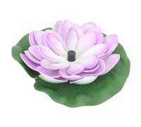 Vicasky Solar Lotus Fountain Purple Floating Water Feature for Garden Decor 17Cm Solar-Powered Pump for Outdoor Use