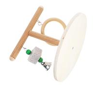 VICASKY Solid Wood Bird Stand Parrot Play Gym Exercise Table Top Bird Perch Toy for Parrot Parakeet Budgie Training