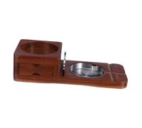 VICASKY Solid Wood Cigar Holder Box Ashtray Cigar Stand Holder Whiskey Glass Tray for Men Parties Outdoor Use