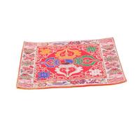 VICASKY Sound Bowl Dual-layer Cushion Made of Brocade Silk Cloth Compact Design Convenient to Carry Suitable for Buddhist Sound Bowls Simple Style for Meditation