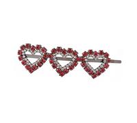 VICASKY Sparkling Diamond Heart Hair Clip Rhinestone Hair Accessories for Women Three Hearts for Party Occasions