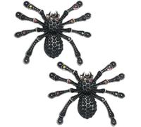 VICASKY Spider Shoe Clips 1 Pair Alloy Shoes Embellishments for Women | Decorative Clips on Easily, Dress up Accessories for Handbags and Purse, Black Party Accent
