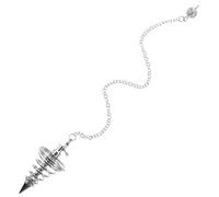 VICASKY Spiral Cone Shaped Pendulum Pendant with Chain for Dowsing Necklace Meditation Metaphysical Supplies White K Color Versatile Divination Jewelry Gift