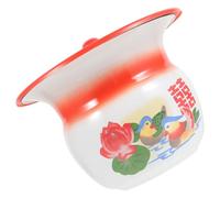 VICASKY Spittoon Pot Chamber Pot for Retro Style with Cover Easy to Clean Iron Material Suitable for Inconvenient Time and Bedroom Use