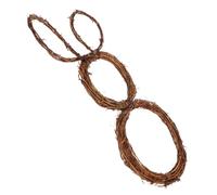 VICASKY Spring Bunny Wreath Medium Natural Vine Branch Hoop with Festive Rabbit Design for Easter Home Garden Front Door Decoration DIY Floral Arrangement