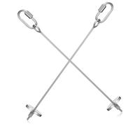 VICASKY Stainless Steel Bird Treat Holders Skewers 2 Pieces Large Parrot Food Feed Sticks Foraging Toys Suitable for Budgie Parakeet Bird Cage