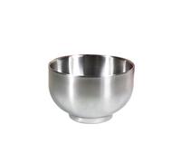 VICASKY Stainless Steel Bowl Bowls Washing Up Metal Ice Cream Sauce Pots Punch Serving Dessert Salad Mixing Soup Small Rice Enamel Anti-Scalding 14cm Layer Design for Safe Eating