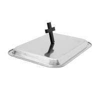 VICASKY Stainless Steel Communion Bread Tray Lid for Church Plates Cover Dust-resistant Dome Design Easy-clean Holy Serving Tray Cover for Religious Ceremonies and Family Communion
