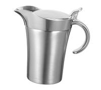 VICASKY Stainless Steel Double Insulated Gravy Boat Small Sauce Jug with Ergonomic Spout for Portion Control Thermal Sauce Server for Restaurants and Home Use