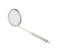 VICASKY Stainless Steel Food Serving Strainer with Long Handle Kitchen Skimmer for Fried Food and Noodles Easy to Clean Colander Spoon with Hanging for Household Cooking Random Color