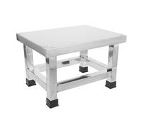 VICASKY Stainless Steel Foot Stool Small Metal Step Stool Non Slip for Elderly Bathroom Kitchen Use Compact Easy Clean
