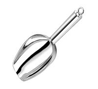 VICASKY Stainless Steel Ice Scoop with Ring Handle Heavy Duty Wear Resistant Candy and Food Scooper for Kitchen Bar Household Ice Supplies Rust Metal Scoop