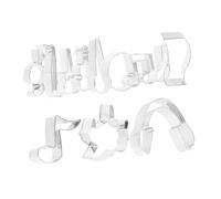 VICASKY Stainless Steel Music Note Cookie for Metal Baking Mold for Cake Decoration Easy Clean Biscuit Tools for Parties and Creative Baking