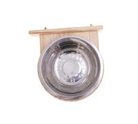 VICASKY Stainless Steel Parrot Feeding Box Medium Bird Feeder for Macaw Cockatiel Conure Mini Macaw Safe Food Bowl Easy to Clean Educational for Bird Feeding