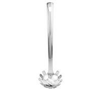 VICASKY Stainless Steel Spaghetti Spoon with Long Handle and Teeth, Cooking Strainer Utensil for Home Kitchens, Oxidation Resistant and Protects Hands from Scalding