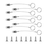 VICASKY Stainless Steel Tether Cable with Ratchet Strap, 316 Marine Grade Shear Resistant Safety Lanyard for Loss Prevention, Easy Connect Silver Cable for Marine Applications