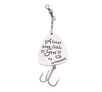 VICASKY Stainless Steel Treble Hook Fishing Lure Guitar Pick Decor with I Love You More Than You Love Fishing Pattern Accessory for