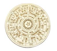 VICASKY Star Wood Pendulum Board for Home Decor - Multi-Functional Divination Board for Witchcraft and Rituals Kit Wiccan Altar Supplies 5.9 X 5.9 X 0.1 Inches