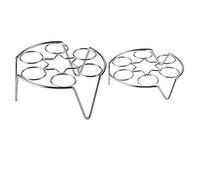 VICASKY Steamer Rack Single Layer 2pcs Stainless Steel with High and Short Feet Multifunctional Holder Stand Convenient to Steam and Foods for Kitchen Cooking