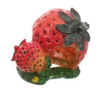 VICASKY Strawberry Shaped Reptile Hideout Resin Cave for Bearded Dragons and Tortoises Habitat Shelter for Amphibians and Lizards Easy to Clean Terrarium Decor with Natural Look