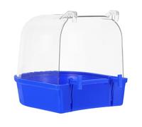 VICASKY Sturdy Plastic Parrot Bath for Cage with Design Suitable for Budgerigars Lovebirds Cockatiels Versatile Bird Shower Tub for Indoor Birdcages Use Pet Bird Bath Accessory