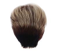 VICASKY Synthetic Women Short Wig Side Bangs 1 Piece Natural Tilted Bang Hairpiece for Party and Daily Use Lightweight Comfortable Wig for Women