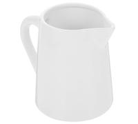 VICASKY Syrup Pots Coffee Creamer Pitcher with Handle Porcelain Milk Cup Frother Espresso Pottery Gravy Boat Tea Serving Pot Ceramic Small Sauce Jug for Sauces Salad White