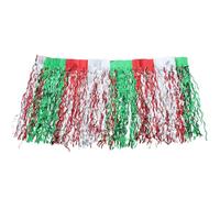 VICASKY Table Unique with Wavy Skirt Tinsel Metallic Colorful Foil Fringe, Plastic Material, Easy Installation Design with Artistic Atmosphere for Birthday and Holiday Party Decorations