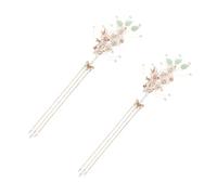 VICASKY Tassel Hairpins Classical Chinese Style Headdress Hair Clamps Flower Design Hair Accessory Women's Hairpin for Masquerade Photo Stage