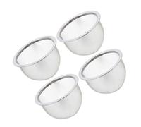 VICASKY Teapot Strainer Simple and Generous Design Stainless Steel 4pcs with Fine Mesh Tea Infuser Filters, Not Easily Deformed and Smooth Polished for Tea Making and Tasting