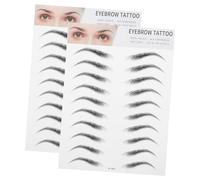 VICASKY Temporary Eyebrow Transfers Sticker 2pcs 3d Waterproof Faux Eyebrow Peel off Decal for Women Easy Application