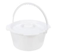 VICASKY Thickened Adult Urinal Bedpan with Lid Portable Commode Bucket for Elderly Patients White Bathroom Safety Aid
