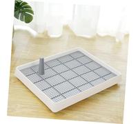 VICASKY Thickened Plastic Dog Training Tray with High Splash Guard Small Nordic White Puppy Potty for Indoor Outdoor Use Safe Smooth Design for Fixed Toilet Habits and Small Pets