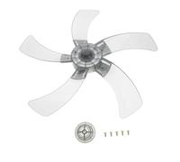 VICASKY Thickened Plastic Fan Replacement with Nut and Screws Silent Five Leaf Design for Pedestal Wall Mounted and Table Fans for Quiet Cooling