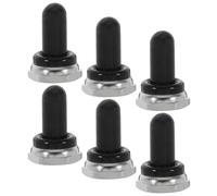 VICASKY Toggle switch cover caps silicone 6pcs 12mm mini waterproof protective boots with abrasion resistance for emergency stop switches in car and motorcycle scenarios