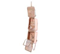 VICASKY Toiletry Bag Multi Functional Hanging Cosmetic Travel Organizer with Capacity Storage for Travel Essentials and Cosmetics Lotus Color