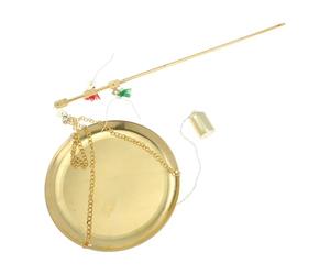 VICASKY Traditional Chinese Medicine Scale Small Copper Vintage Style Accurate Gram Weighing Scale for Herbs Tea Jewelry Food with Plate and Rod Design