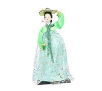 VICASKY Traditional Korean Hanbok Doll Handmade Figurine Collectible Ornament for Home Decor Artistic Delicate Asian Style Craft for Desktop and Korean Restaurant Decoration Random Color